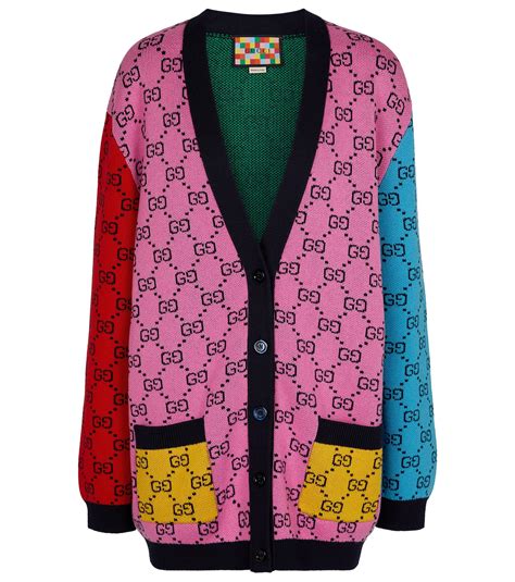 gucci cardigan multicolor|gucci cardigan outfit.